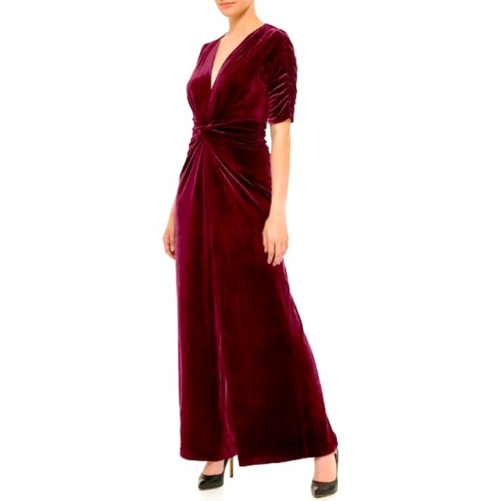 Vince Camuto Women's Velvet Twist-Front Jumpsuit women’s burgundy red formal NWT